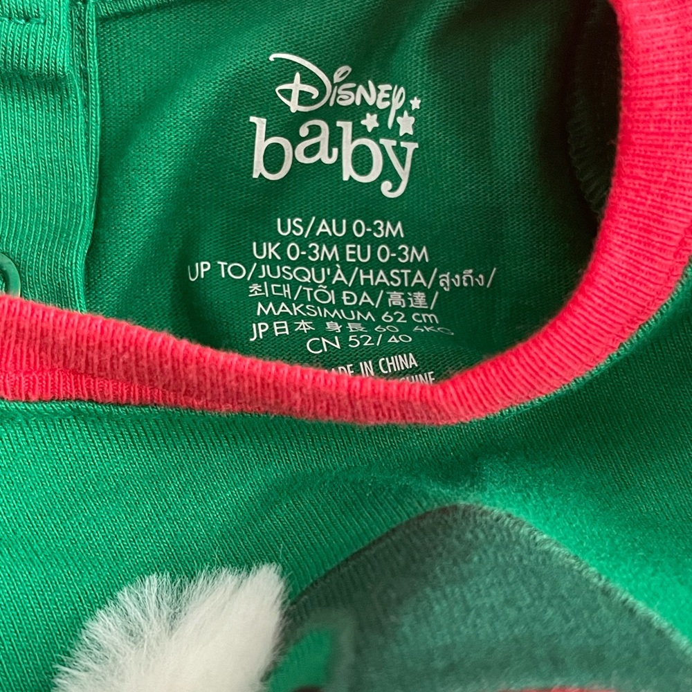 NEW Walt Disney Parks Infant &‎ Toddler Mickey Mouse Elf Pajamas w/ Ears Hat - Picture 9 of 12